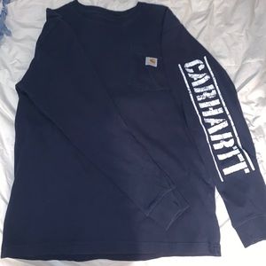 navy blue carhartt long sleeve